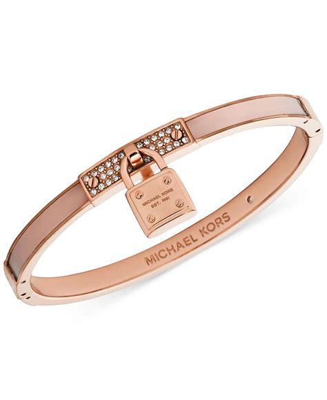 michael kors rose gold bracelet with lock|Michael Kors rose gold satchel.